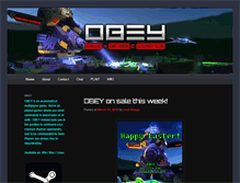 Tablet Screenshot of obeygame.com